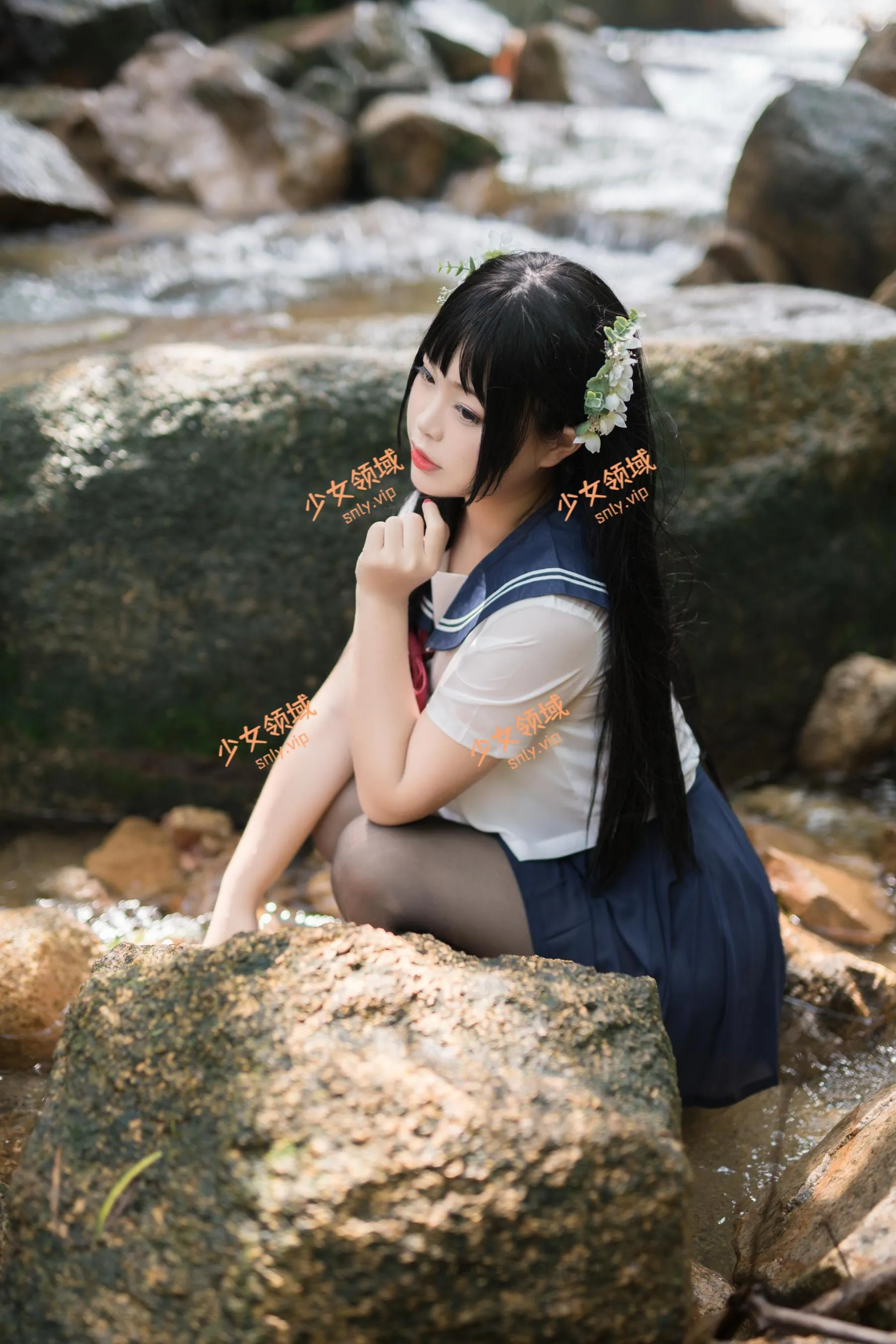 白烨 – NO.05 湿身JK-图片[24] [50P]插图9